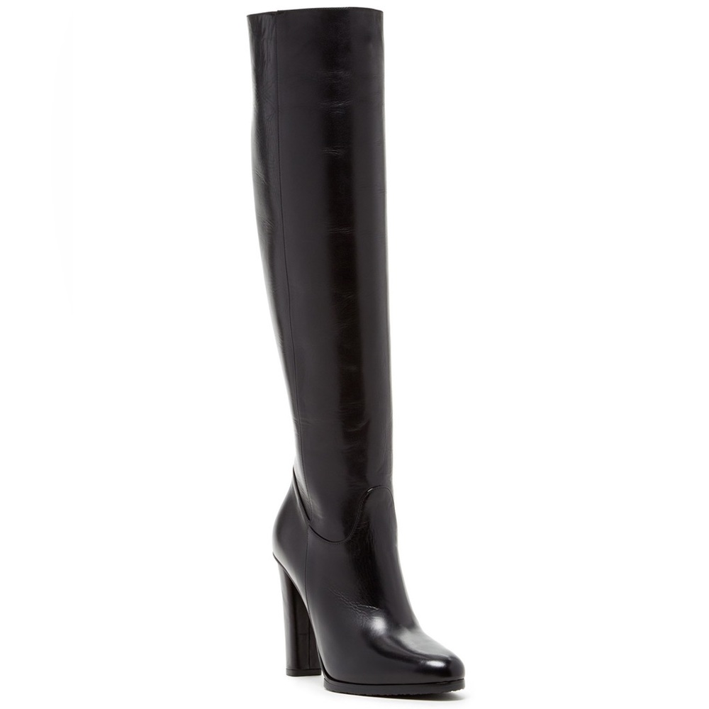 Signature Donald J Pliner Tata 14 Black Knee High Leather Boots